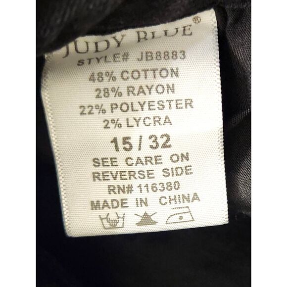 Judy Blue black washed womens jeans 15/32 (32x26.5) 'Skinny Fit' - Picture 7 of 8